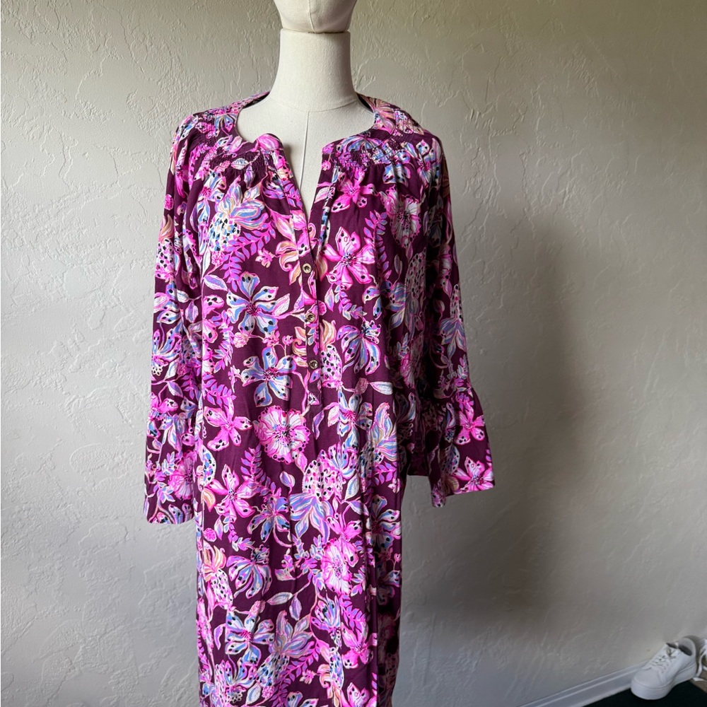 Lilly Pulitzer Floral Dress in Pink and Purple